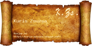 Kuris Zsuzsa névjegykártya